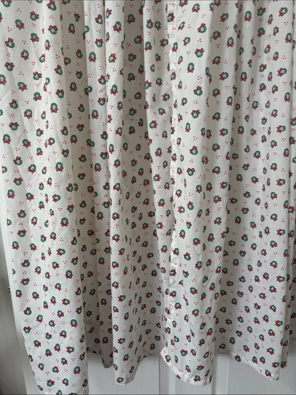Floral Print Window Curtain Panels christmas panels 45 wide x 48 length handmade